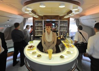 A380: a comfortable, eerily quiet cruise ship of the skies