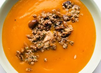 Nigel Slater’s butternut soup with tahini and chestnuts recipe
