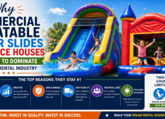 Why Commercial Inflatable Water Slides and Bounce Houses Continue to Dominate the Party Rental Industry